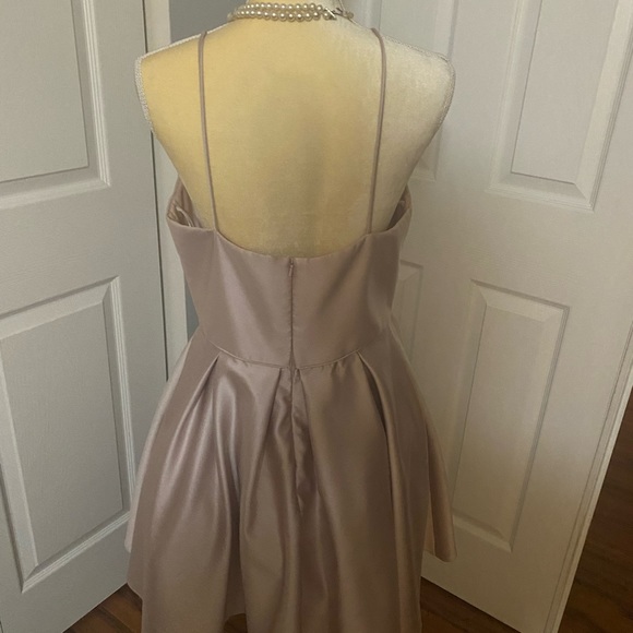 Betsy and Adam Satin dress. Great HOCO dress. Worn once excellent condition. - Picture 3 of 8